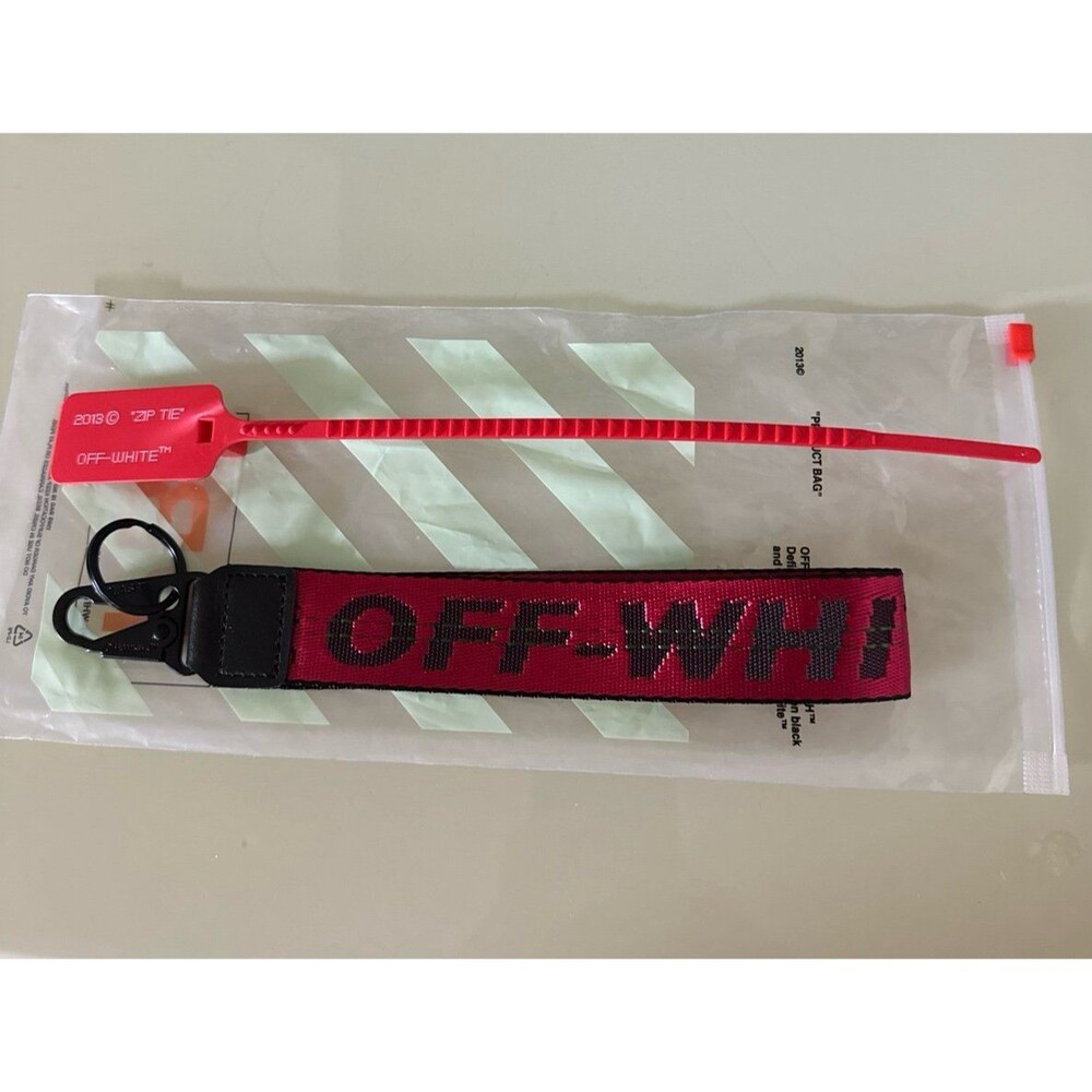 Off-White Keychain Strap Lanyard Black and Red